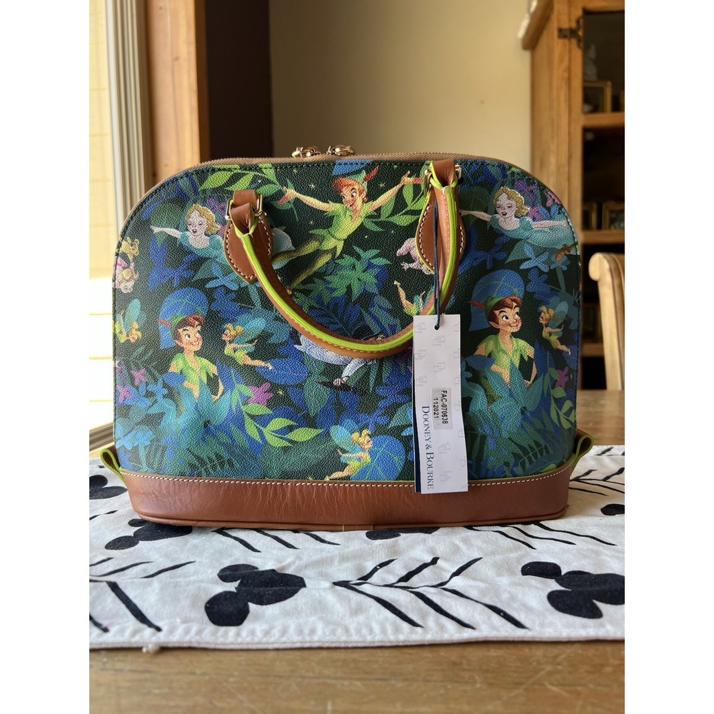 Disney Parks Dooney & Bourke Peter Pan Wendy Tinkerbell Satchel Bag NEW READ
